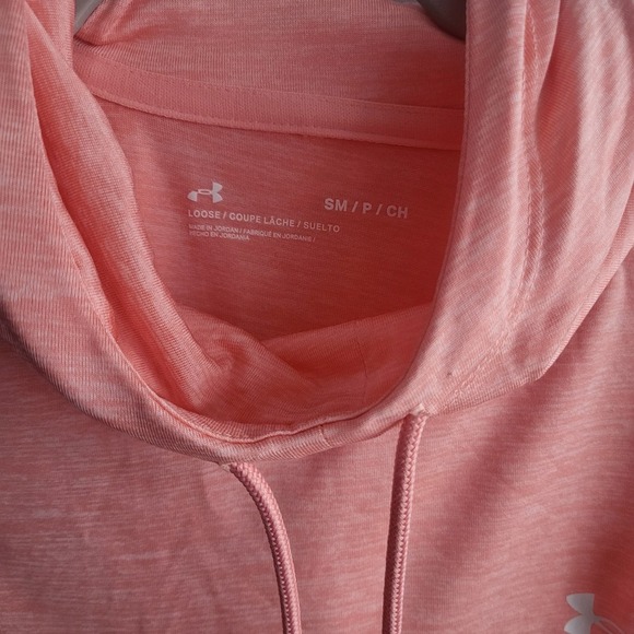 Under Armour Women's UA Velocity Wordmark Hoodie Size small Peach - Picture 3 of 4